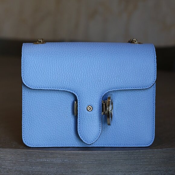 Blue Gucci Interlocking GG Logo Crossbody Bag - Picture 7 of 11